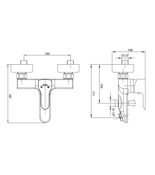Mitigeur baignoire STAR chrome