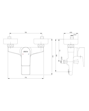 Mitigeur baignoire DALIA chrome