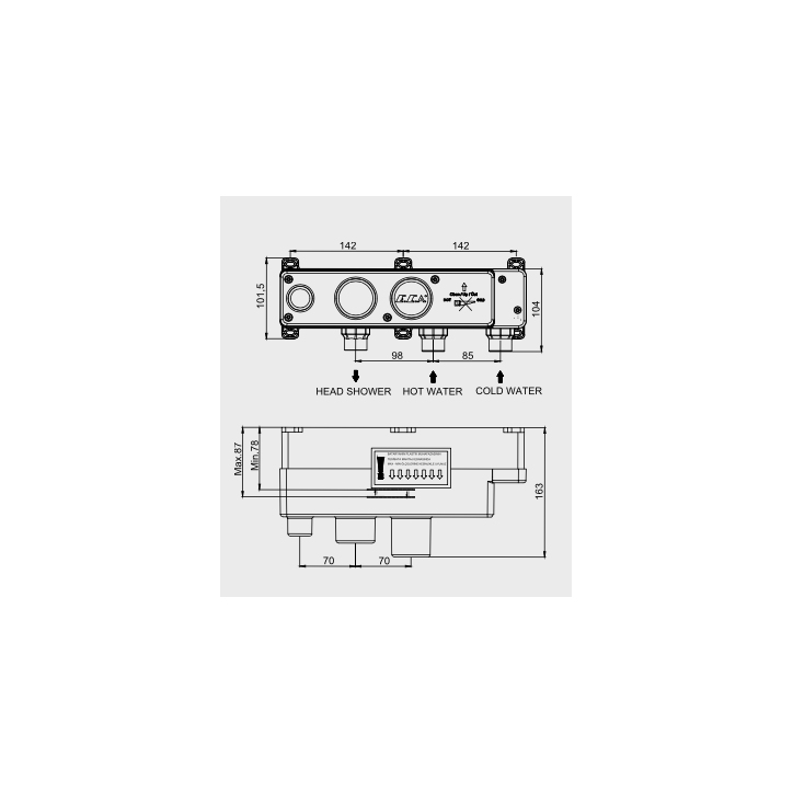 Mitigeur encastré NOVITA - Inverseur 3 voies