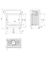 Inserto para chimenea MAJA 8 cristal en el lado derecho 180 mm