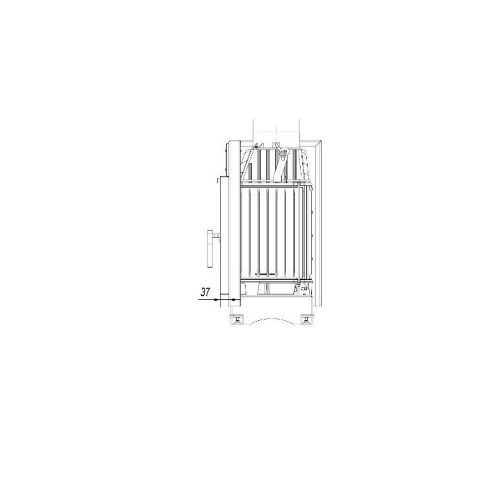 Inserto para chimenea MAJA 8 BS cristal en el lado izquierdo