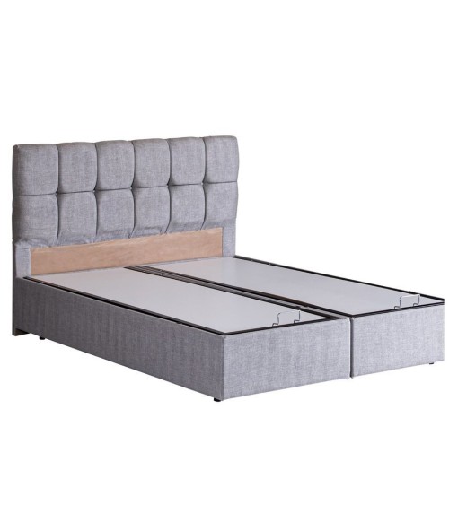 LIT coffre PARIS gris 160x200 cm