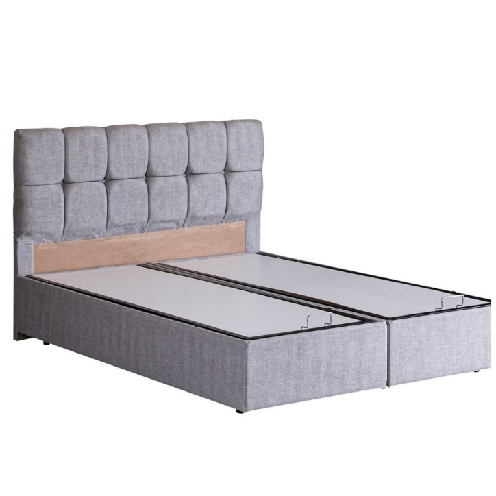 LIT coffre PARIS gris 160x200 cm