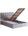LIT coffre PARIS gris 160x200 cm