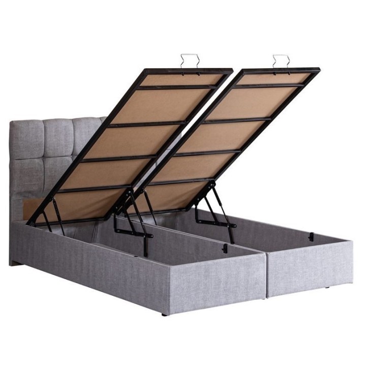 LIT coffre PARIS gris 160x200 cm