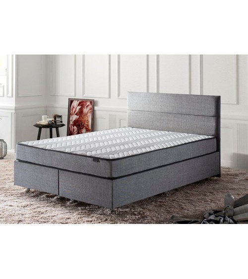 LIT coffre NIRON gris 160x200 cm