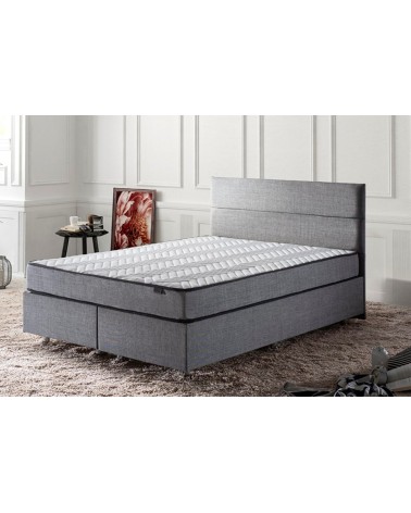 LIT coffre NIRON gris 160x200 cm