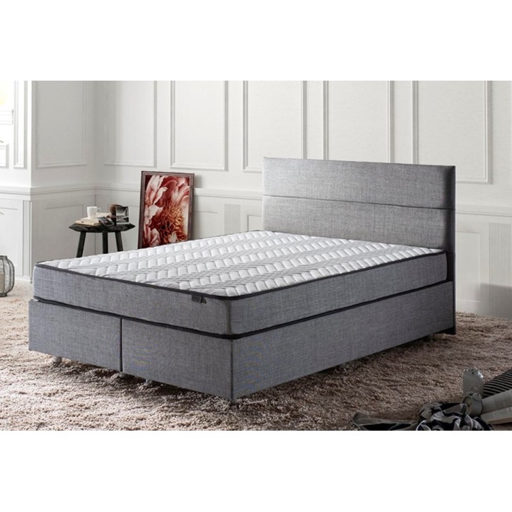 LIT coffre NIRON gris 160x200 cm