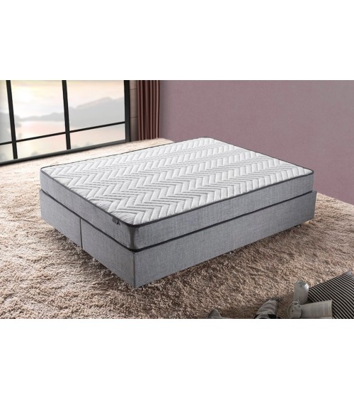 LIT coffre NIRON gris 160x200 cm