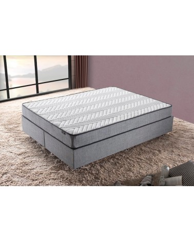 LIT coffre NIRON gris 160x200 cm