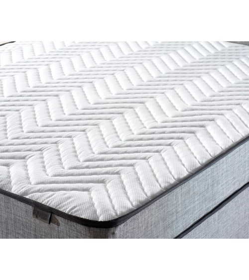 LIT coffre NIRON gris 160x200 cm