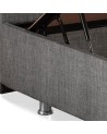 LIT coffre NIRON gris 160x200 cm