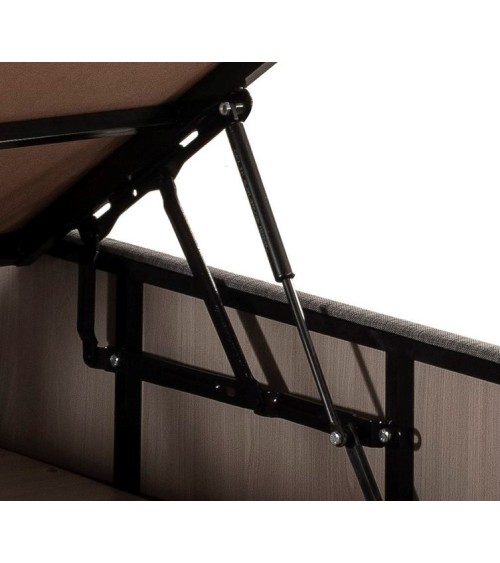 LIT coffre NIRON gris 160x200 cm