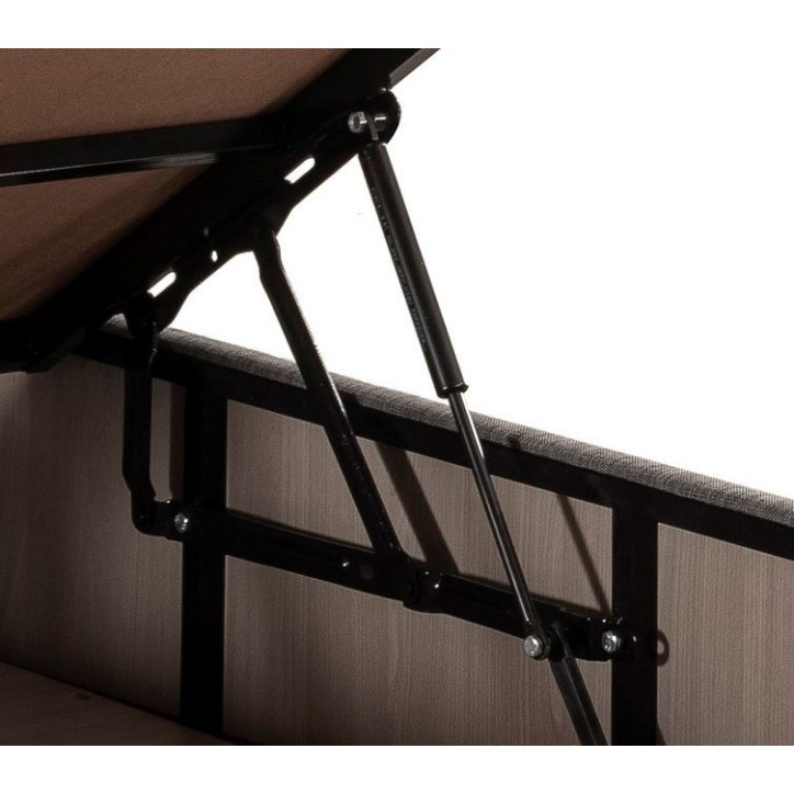 LIT coffre NIRON gris 160x200 cm