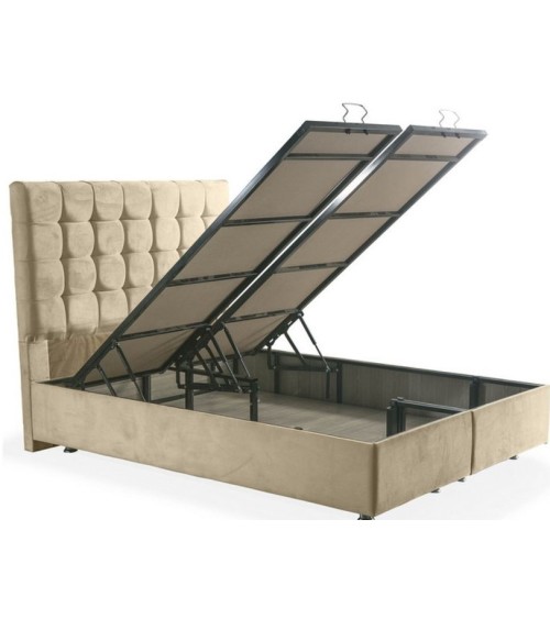 LIT coffre DUKE crème 160x200cm