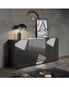 Buffet VITTORIA gris anthracite laqué 181 cm