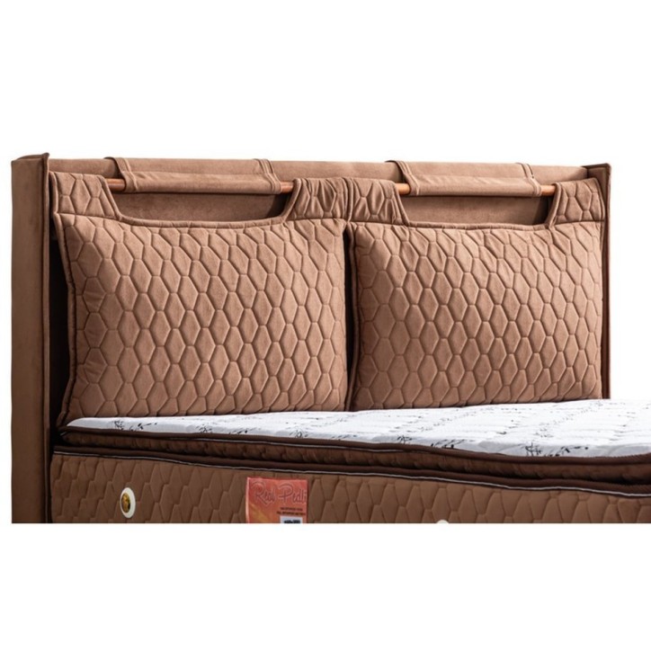 LIT coffre MADRID 90X200 café  et tête de lit inclus