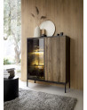 Cómoda ODENSE 104x126 cm - roble y negro