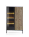 ODENSE Hoge Commode 104 cm eiken en zwart