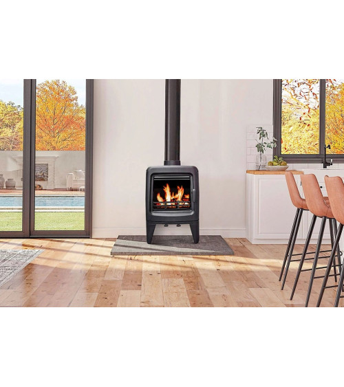 Poêle à bois en fonte côtés en verre 14 kW MARACAY fabrication européenne sur notre boutique en ligne