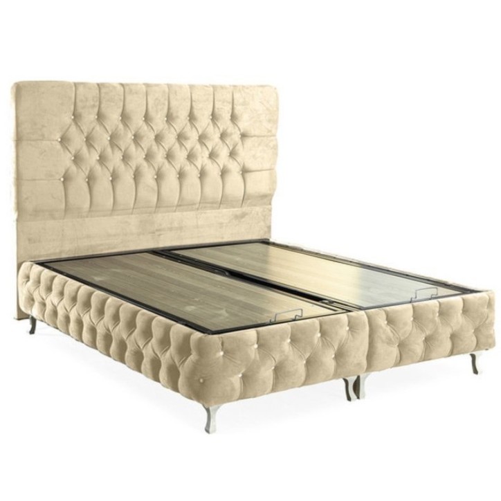 LIT coffre CAPPY crème 160x200cm