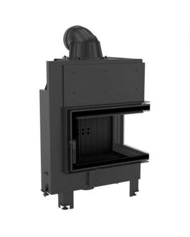 Insert cheminée MBZ 13 vitre à droite vitre courbée ouverture relevable