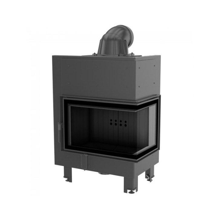 copy of Inserto para chimenea MBZ 13 BS cristal en el lado derecho cristal curvado puerta de guillotina