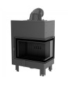 copy of Inserto para chimenea MBZ 13 BS cristal en el lado derecho cristal curvado puerta de guillotina