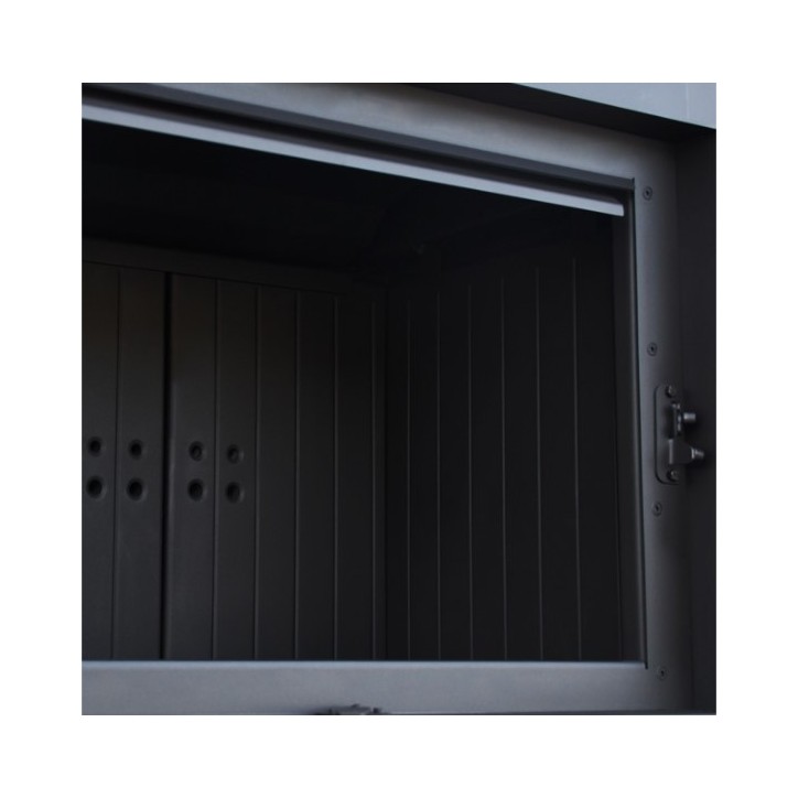 copy of Insert cheminée MBZ 13 vitre à droite vitre courbée ouverture relevable + 3 bouches recuperateur