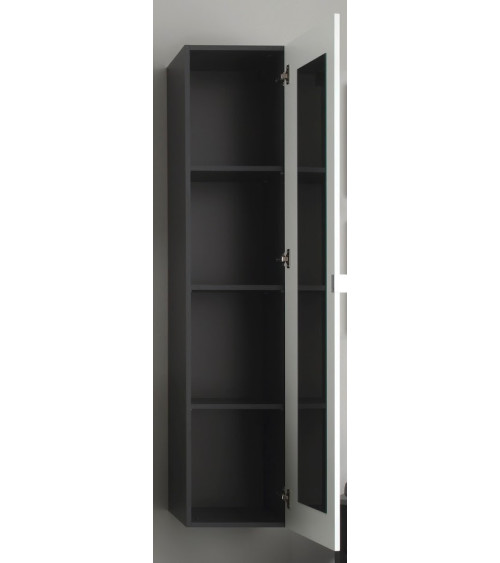 Ensemble Salle de bain CORA : meuble suspendu avec vasque + 2 colonnes + miroir 140 x 50 x 53 cm