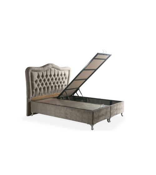 LIT coffre CAMELLI gris 90/160x200 cm