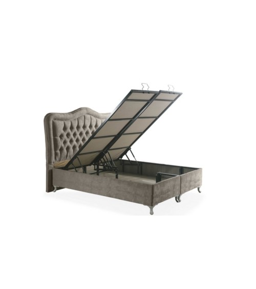 LIT coffre CAMELLI gris 90/160x200 cm