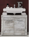copy of Ensemble Salle de bain CORA : meuble suspendu avec vasque + 2 colonnes + miroir 140 x 50 x 53 cm