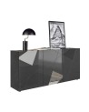 Buffet VITTORIA gris anthracite laqué 181 cm