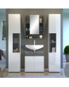 copy of Ensemble Salle de bain CORA : meuble suspendu avec vasque + 2 colonnes + miroir 140 x 50 x 53 cm