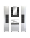 copy of Ensemble Salle de bain CORA : meuble suspendu avec vasque + 2 colonnes + miroir 140 x 50 x 53 cm