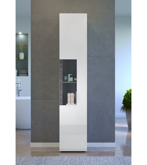 copy of Ensemble Salle de bain CORA : meuble suspendu avec vasque + 2 colonnes + miroir 140 x 50 x 53 cm