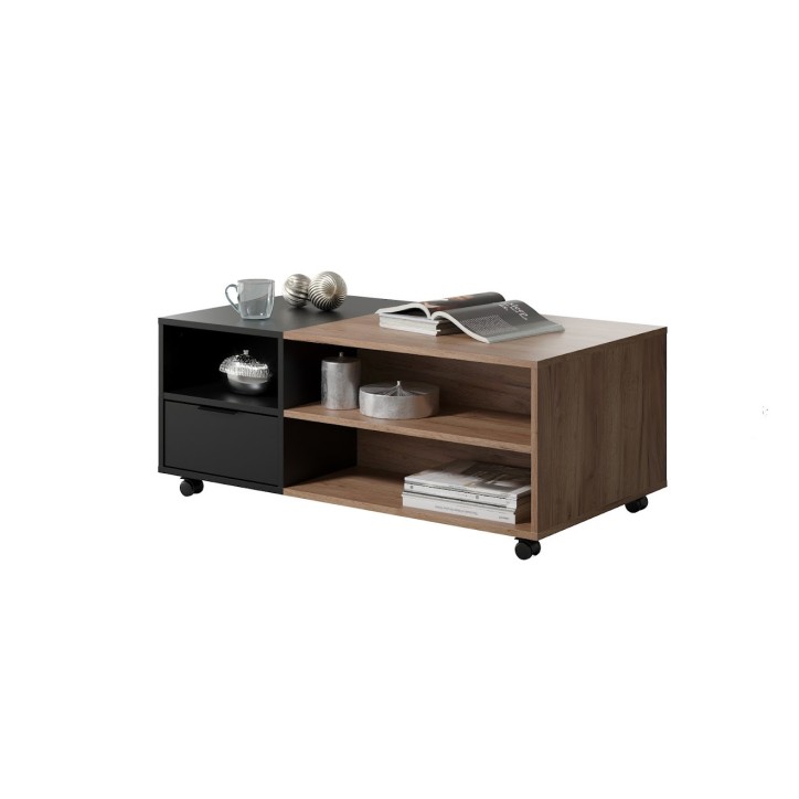 Salon complet KYOTO : table basse, meuble TV, vitrine, commode haute, (buffet)