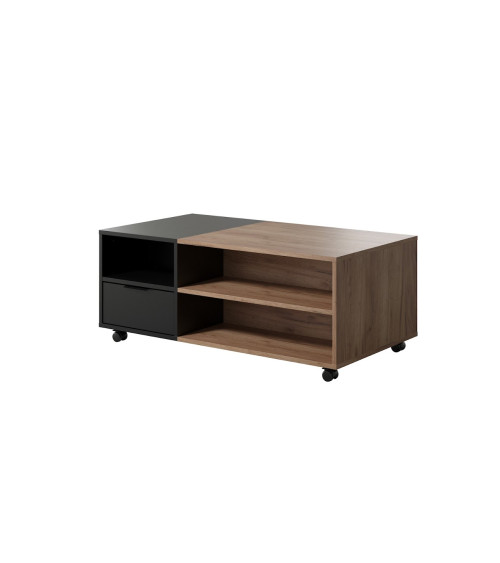 Salon complet KYOTO : table basse, meuble TV, vitrine, commode haute, (buffet)