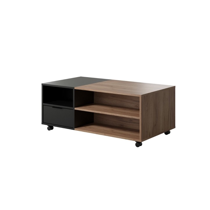 Salon complet KYOTO : table basse, meuble TV, vitrine, commode haute, (buffet)
