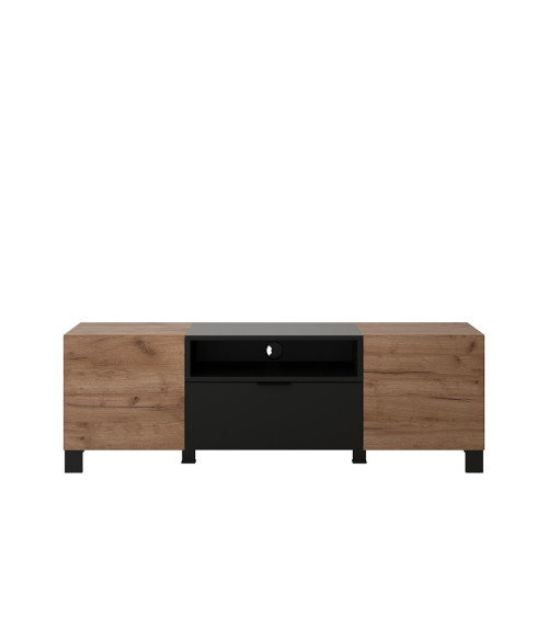 Salon complet KYOTO : table basse, meuble TV, vitrine, commode haute, (buffet)