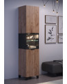 Salon complet KYOTO : table basse, meuble TV, vitrine, commode haute, (buffet)