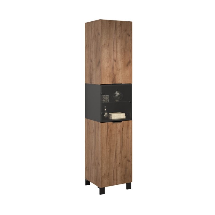 Salon complet KYOTO : table basse, meuble TV, vitrine, commode haute, (buffet)