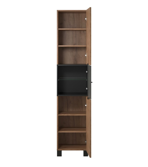 Salon complet KYOTO : table basse, meuble TV, vitrine, commode haute, (buffet)