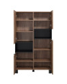 Salon complet KYOTO : table basse, meuble TV, vitrine, commode haute, (buffet)