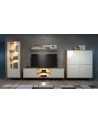 Salon complet BIANCA : table basse, meuble TV, vitrine, commode haute, (buffet)