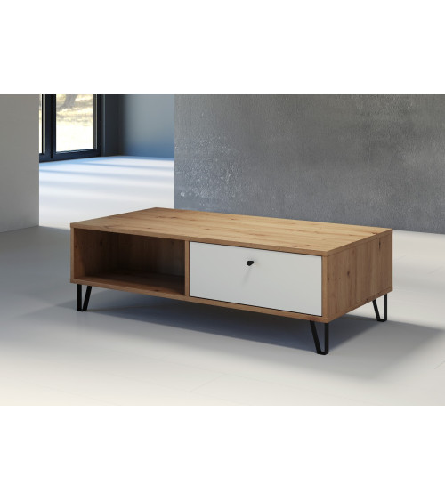 Sala BIANCA completa: mesa de centro, móvel de TV, vitrine, cômoda alta, (aparador)
