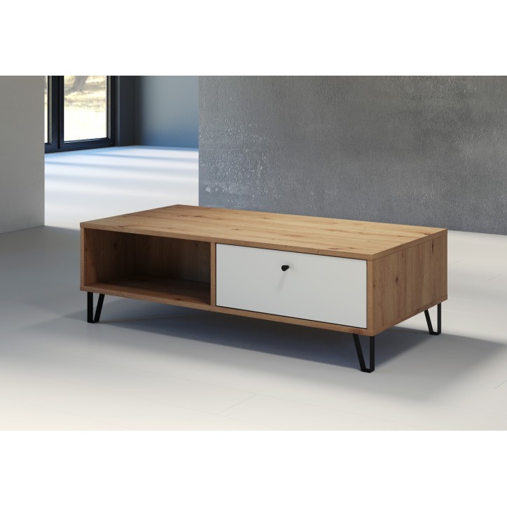 Sala BIANCA completa: mesa de centro, móvel de TV, vitrine, cômoda alta, (aparador)
