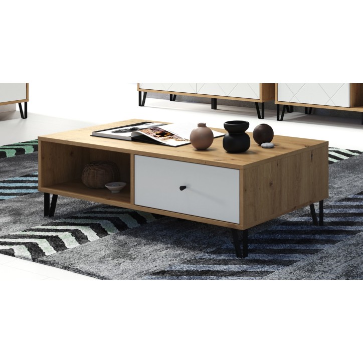 copy of Salon complet KYOTO : table basse, meuble TV, vitrine, commode haute, (buffet)