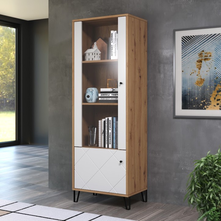 Salon complet BIANCA : table basse, meuble TV, vitrine, commode haute, (buffet) Salon complet BIANCA : table basse, meuble TV, vitrine, commode haute, (buffet)